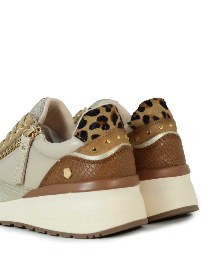 ZAPATILLAS DEPORTIVAS CON TOQUE ANIMAL PRINT CARMELA 16244201 BEIG