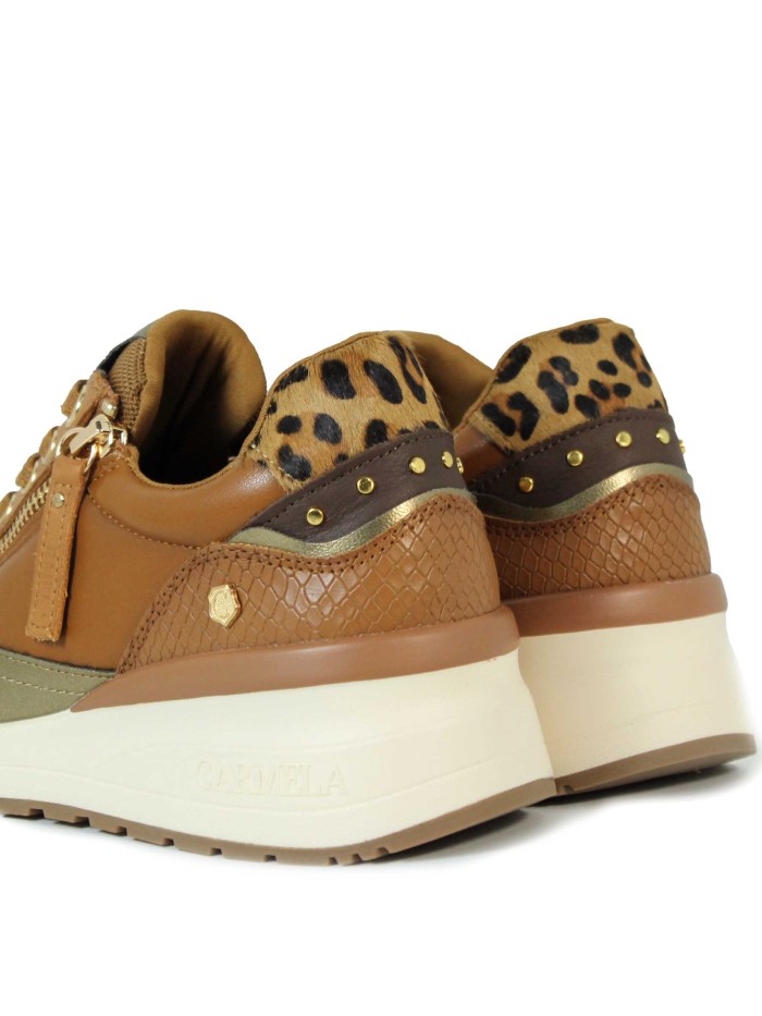 ZAPATILLAS DEPORTIVAS CON TOQUE ANIMAL PRINT CARMELA 16244202 CAMEL