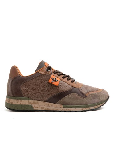 ZAPATILLAS PIEL DE HOMBRE CON CORDONES ELÁSTICOS CETTI 848 XL MARRÓN