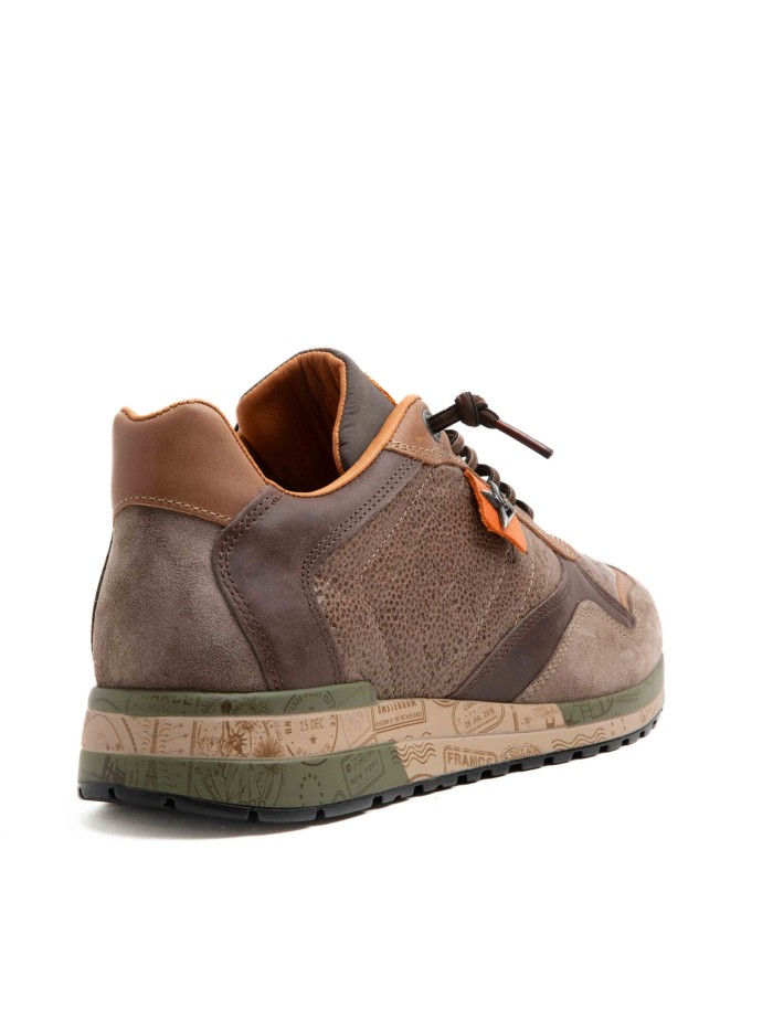ZAPATILLAS PIEL DE HOMBRE CON CORDONES ELÁSTICOS CETTI 848 XL MARRÓN