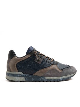 ZAPATILLAS PIEL DE HOMBRE CON CORDONES ELÁSTICOS CETTI 848 XL MARINO