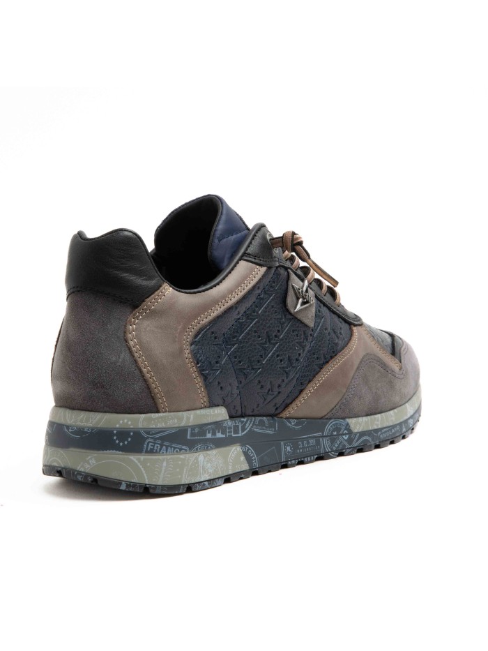 ZAPATILLAS PIEL DE HOMBRE CON CORDONES ELÁSTICOS CETTI 848 XL MARINO