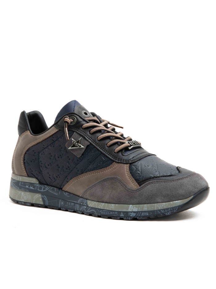 ZAPATILLAS PIEL DE HOMBRE CON CORDONES ELÁSTICOS CETTI 848 XL MARINO