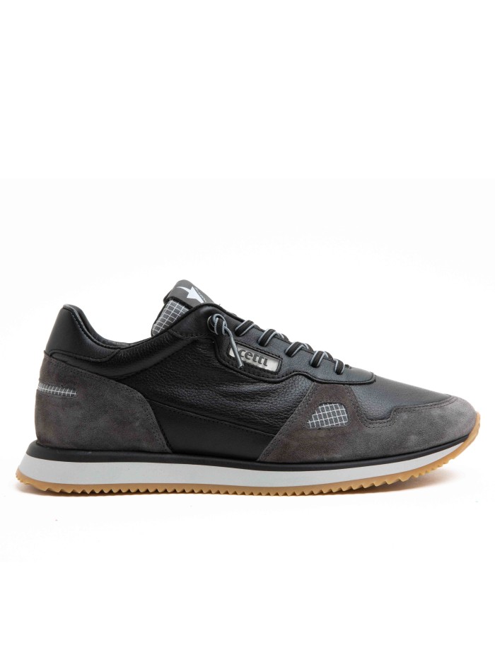 ZAPATILLAS PIEL DE HOMBRE CON CORDONES ELÁSTICOS CETTI 848 XL NEGRO