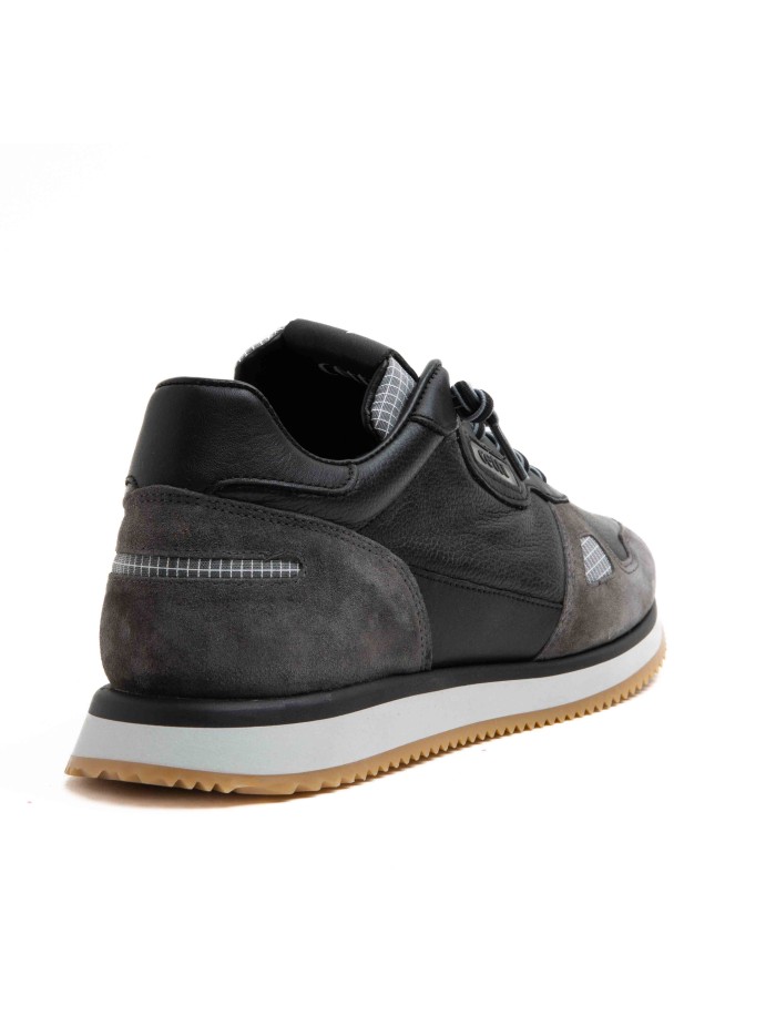 ZAPATILLAS PIEL DE HOMBRE CON CORDONES ELÁSTICOS CETTI 848 XL NEGRO