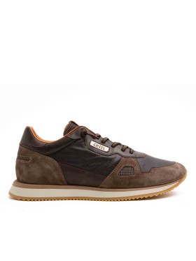 ZAPATILLAS PIEL DE HOMBRE CON CORDONES ELÁSTICOS CETTI 848 XL MOKA