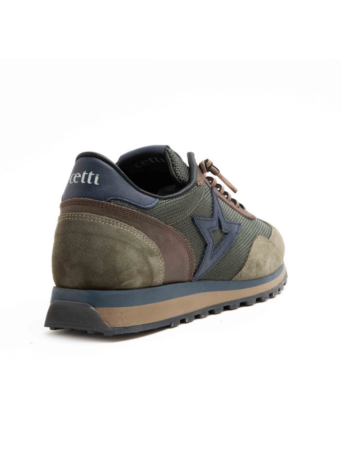 ZAPATILLAS PIEL DE HOMBRE CON CORDONES ELÁSTICOS CETTI 848 XL KAKI