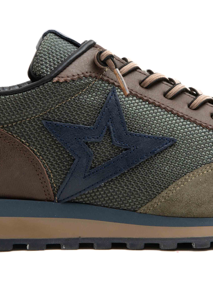 ZAPATILLAS PIEL DE HOMBRE CON CORDONES ELÁSTICOS CETTI 848 XL KAKI