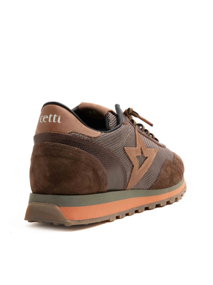 ZAPATILLAS PIEL DE HOMBRE CON CORDONES ELÁSTICOS 1259 CETTI MOKA