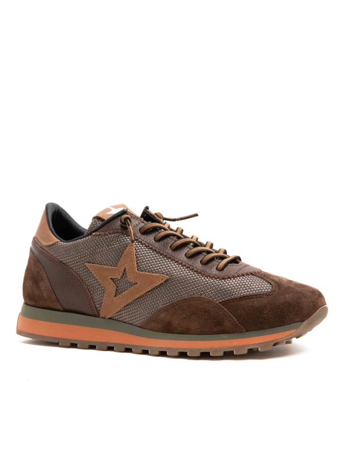 ZAPATILLAS PIEL DE HOMBRE CON CORDONES ELÁSTICOS 1259 CETTI MOKA