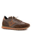 ZAPATILLAS PIEL DE HOMBRE CON CORDONES ELÁSTICOS 1259 CETTI MOKA