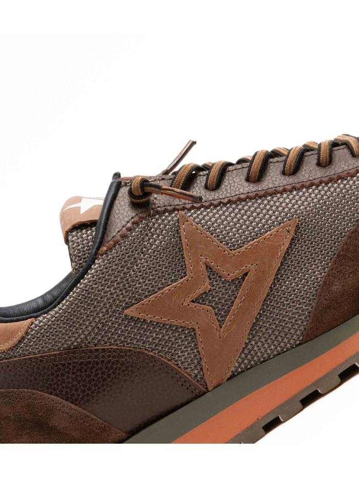 ZAPATILLAS PIEL DE HOMBRE CON CORDONES ELÁSTICOS 1259 CETTI MOKA