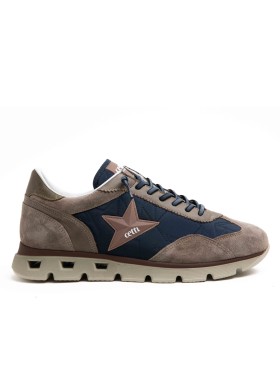 ZAPATILLAS PIEL DE HOMBRE CON CORDONES ELÁSTICOS 1385 CETTI MARINO