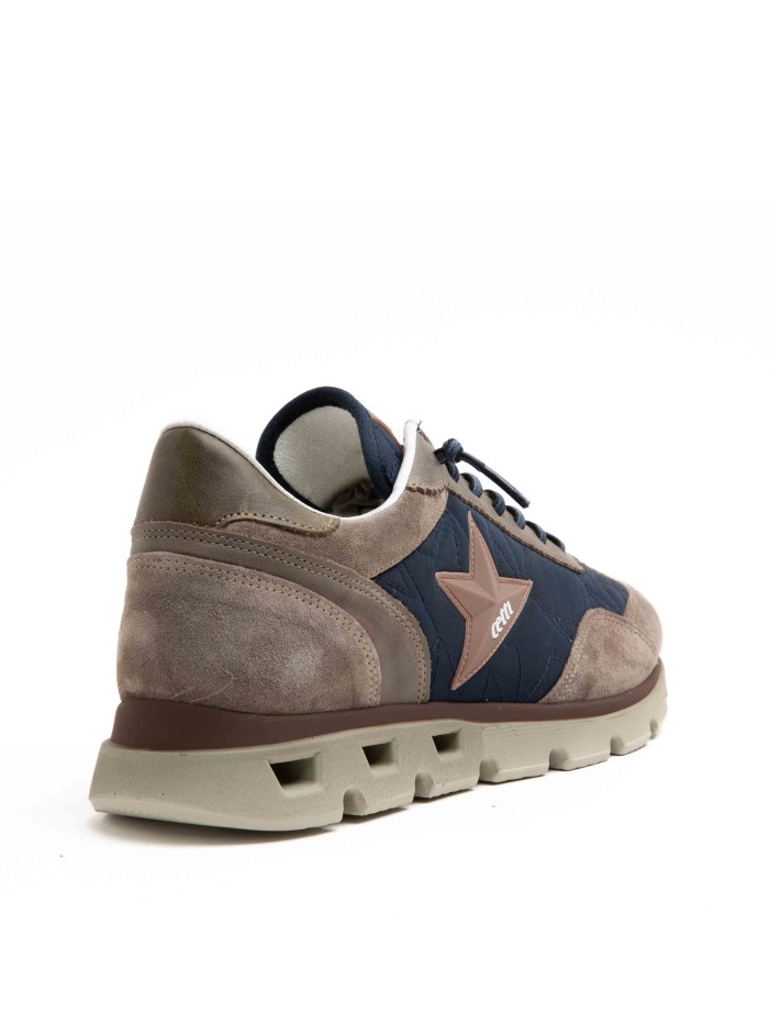 ZAPATILLAS PIEL DE HOMBRE CON CORDONES ELÁSTICOS 1385 CETTI MARINO