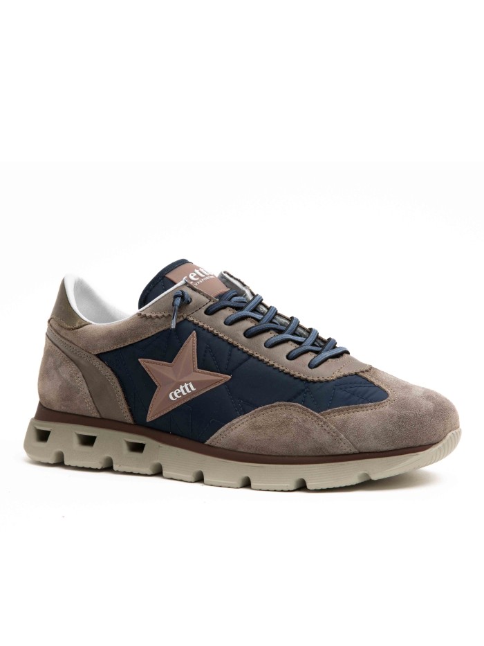 ZAPATILLAS PIEL DE HOMBRE CON CORDONES ELÁSTICOS 1385 CETTI MARINO