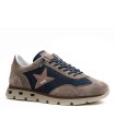 ZAPATILLAS PIEL DE HOMBRE CON CORDONES ELÁSTICOS 1385 CETTI MARINO