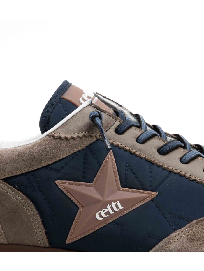 ZAPATILLAS PIEL DE HOMBRE CON CORDONES ELÁSTICOS 1385 CETTI MARINO