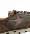 ZAPATILLAS PIEL DE HOMBRE CON CORDONES ELÁSTICOS  1385 CETTI KAKI