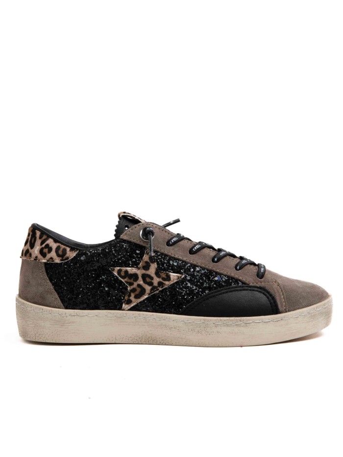 ZAPATILLAS URBANAS COMBINADAS MUJER CETTI 1259 SRA B GRIS1342 SRA CETTI NEGRO