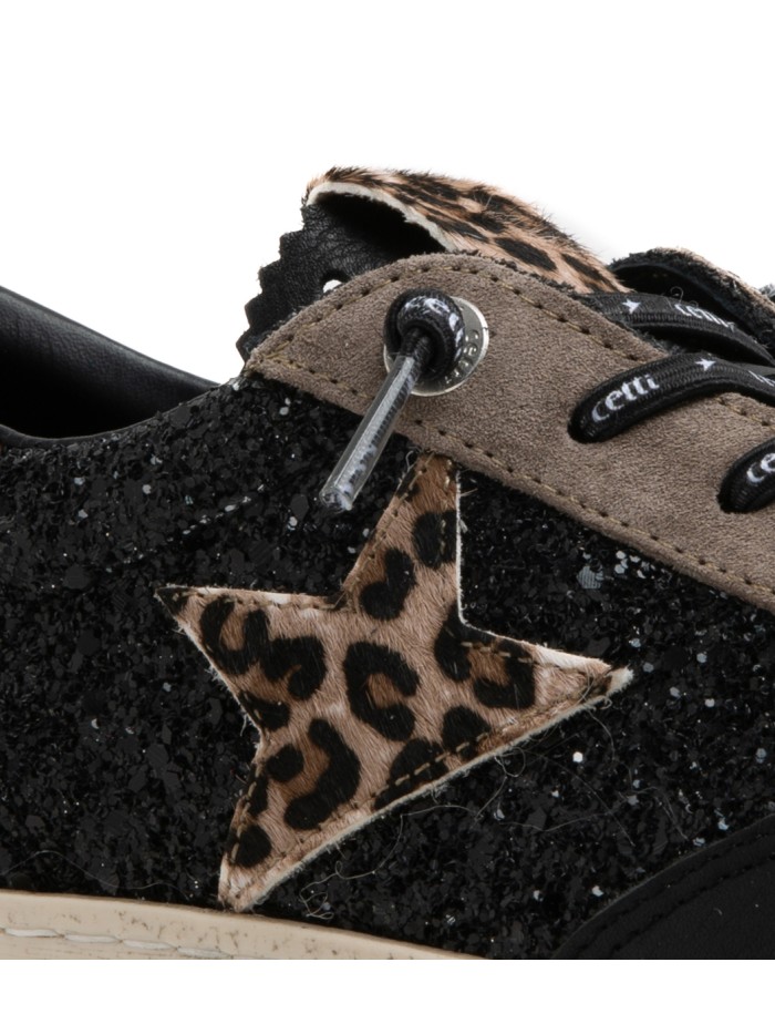 ZAPATILLAS URBANAS COMBINADAS MUJER CETTI 1259 SRA B GRIS1342 SRA CETTI NEGRO