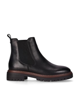 BOTÍN CHELSEA DE PIEL CHIKA 10 SABELA 01 NEGRO
