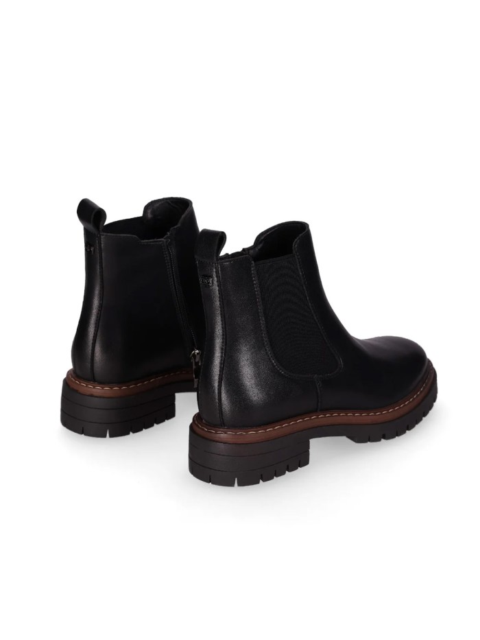BOTÍN CHELSEA DE PIEL CHIKA 10 SABELA 01 NEGRO