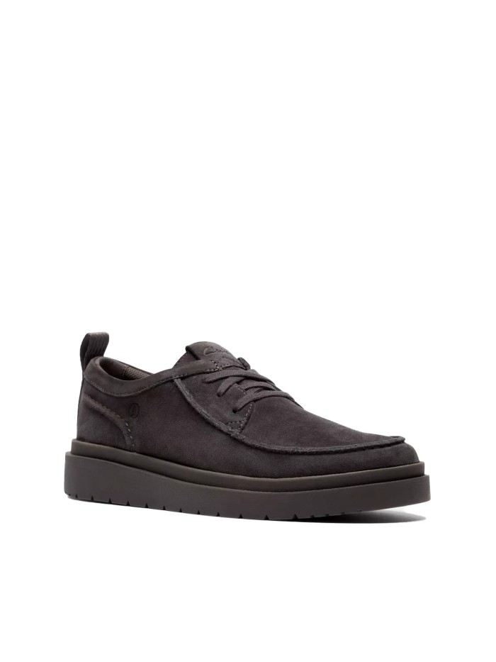 ZAPATOS DE ANTE CLARKS POLDEN MOC  GRIS