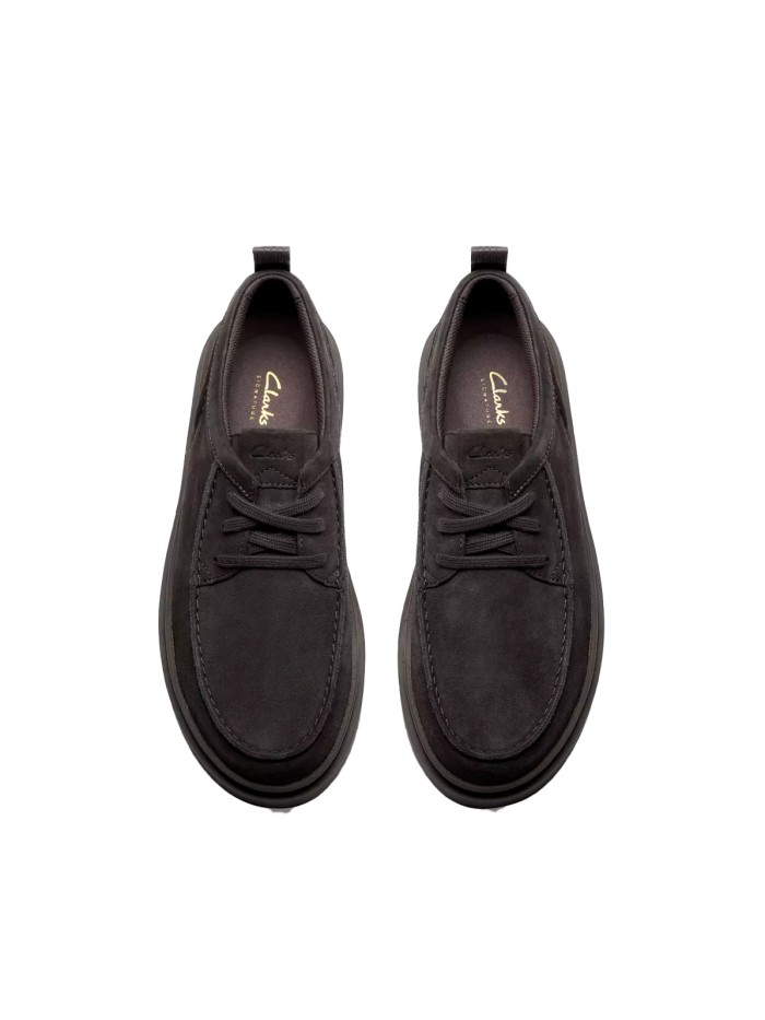 ZAPATOS DE ANTE CLARKS POLDEN MOC  GRIS