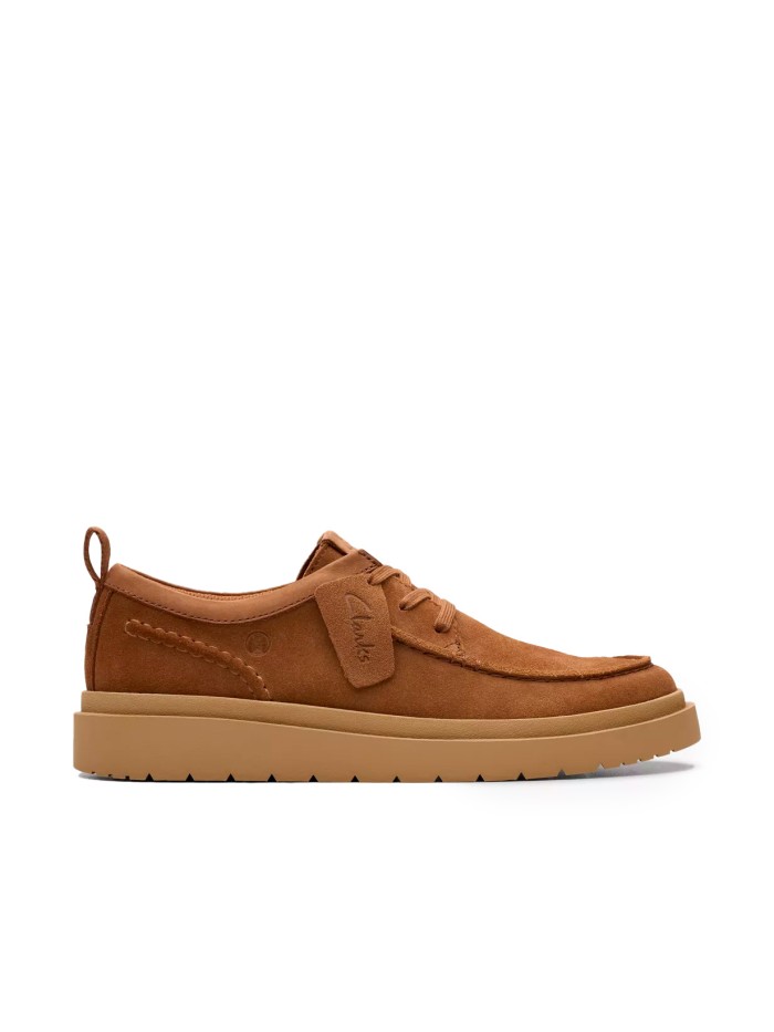 ZAPATOS DE ANTE CLARKS POLDEN MOC  CAMEL