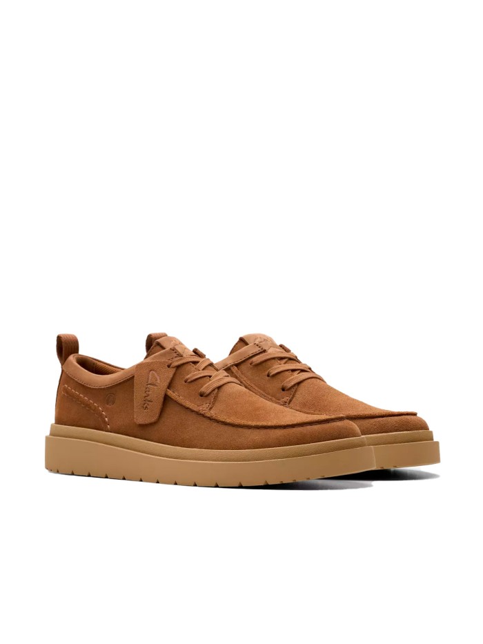 ZAPATOS DE ANTE CLARKS POLDEN MOC  CAMEL