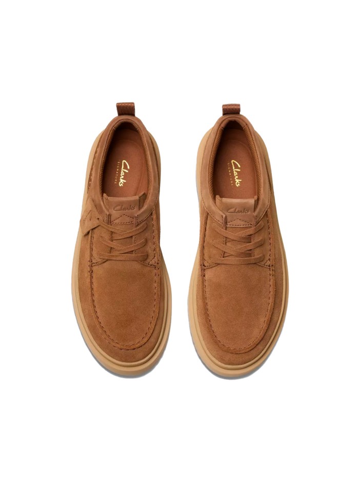 ZAPATOS DE ANTE CLARKS POLDEN MOC  CAMEL