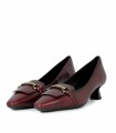 ZAPATO CON TACÓN BAJO DESIREE ELBA 10 BURDEOS