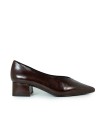 ZAPATO DE TACÓN CUADRADO BAJO DESIREE RABAT 9 MARRÓN