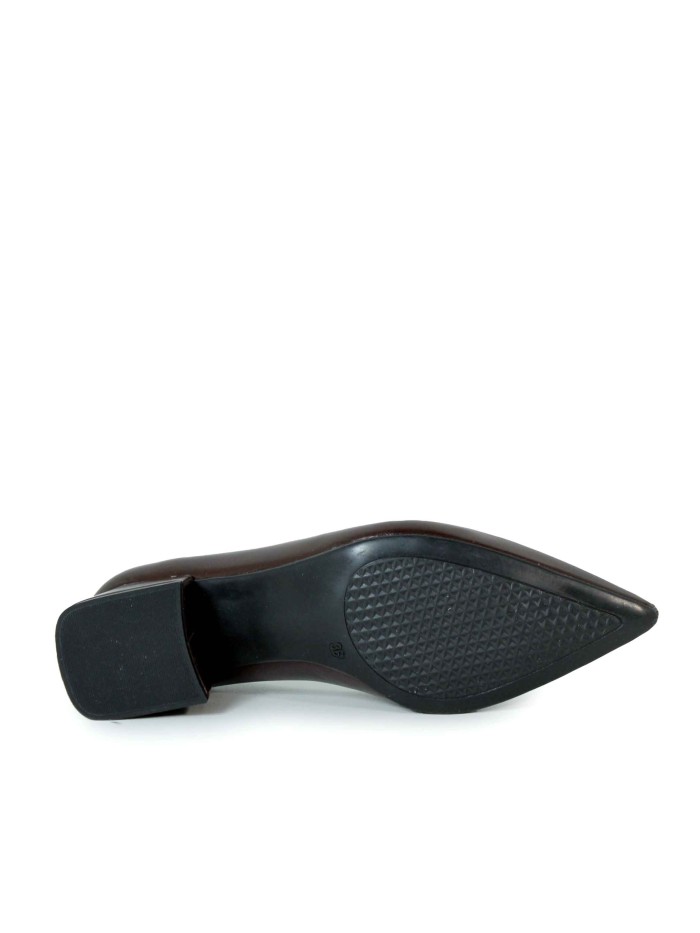 ZAPATO DE TACÓN CUADRADO BAJO DESIREE RABAT 9 MARRÓN