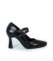 ZAPATO DE SALÓN CON DOBLE HEBILLA DESIREE SAGA 9 NEGRO