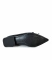 ZAPATO BAILARINA DE PIEL CON LAZO DESIREE VIENA 12 NEGRO