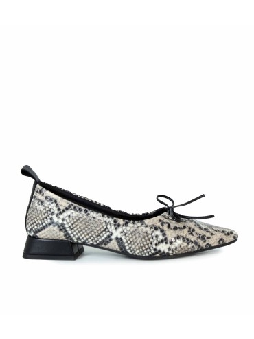 ZAPATO BAILARINA ANIMAL PRINT DESIREE VIENA 12 BEIG