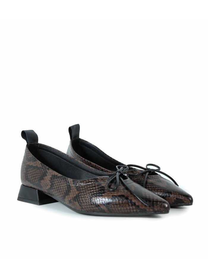 ZAPATO BAILARINA ANIMAL PRINT DESIREE VIENA 12 MARRÓN