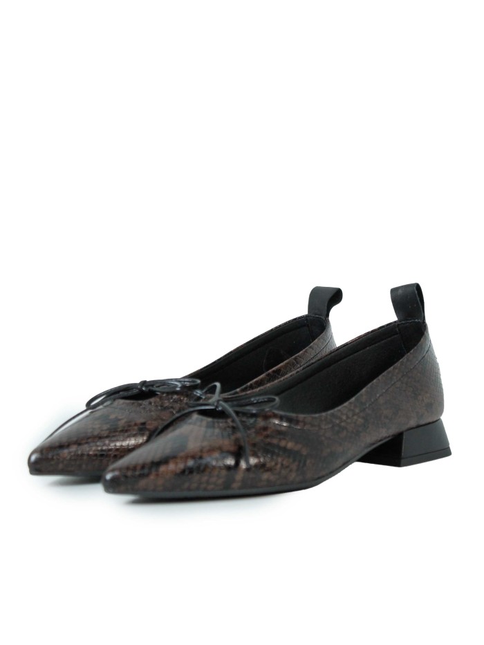 ZAPATO BAILARINA ANIMAL PRINT DESIREE VIENA 12 MARRÓN