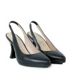 ZAPATO DE TACÓN DESTALONADO EN PIEL DESIREE SAMI 1 NEGRO
