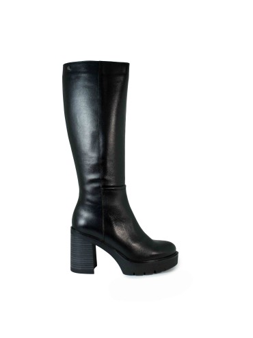 BOTA DE CAÑA ALTA CON TACÓN EN TENDENCIA DORKING 9559 NEGRO