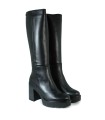 BOTA DE CAÑA ALTA CON TACÓN EN TENDENCIA DORKING 9559 NEGRO