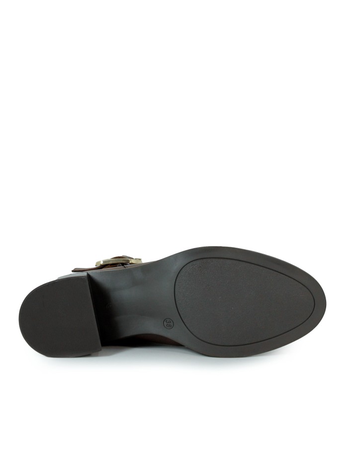 BOTÍN CON TACÓN MEDIO CASUAL DORKING D-9603 CUERO