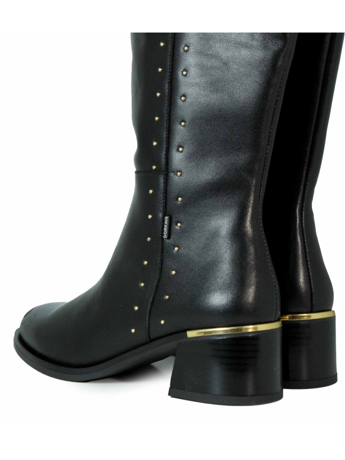 BOTAS DE CAÑA ALTA  EN TENDENCIA DORKING D-9609 NEGRO