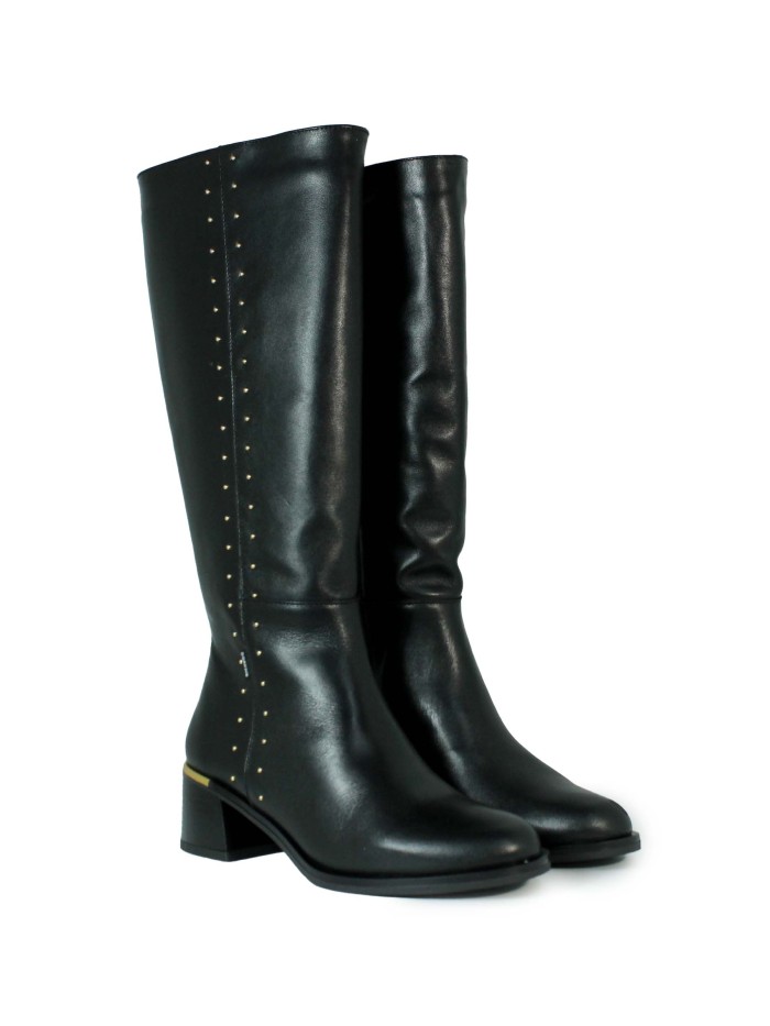 BOTAS DE CAÑA ALTA  EN TENDENCIA DORKING D-9609 NEGRO