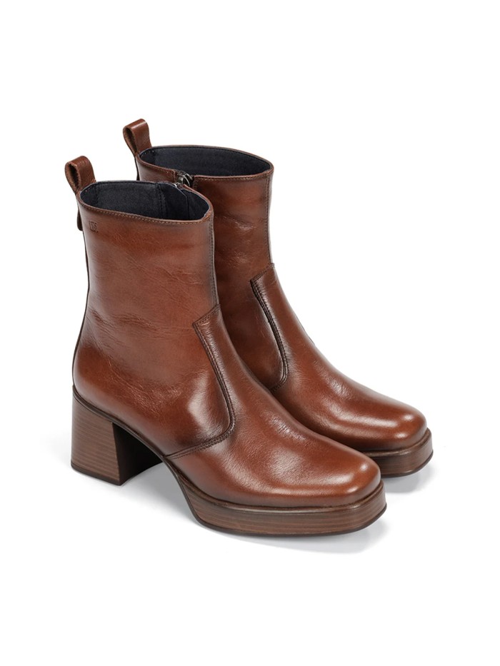 BOTÍN DE PIEL CUERO CON TACÓN MUJER DORKING CRISTELL D-9157