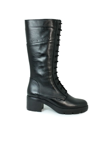 BOTAS ESTILO MILITAR CON TACÓN MEDIO FLUCHOS F2245 NEGRO