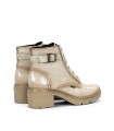 BOTINES BEIGE DE CHAROL CON TACÓN FLUCHOS FUGAZ F2107