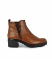 BOTÍN DE PIEL CON TACÓN MEDIO FLUCHOS F2109 CUERO