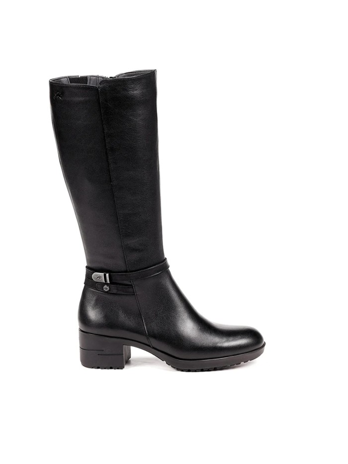 BOTA DE CAÑA ALTA NEGRA DE PIEL Fluchos ALISS F1374